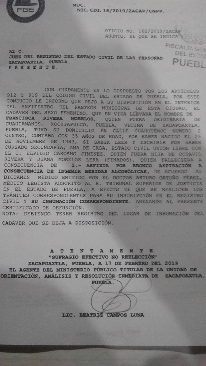 fallece francisca rivera